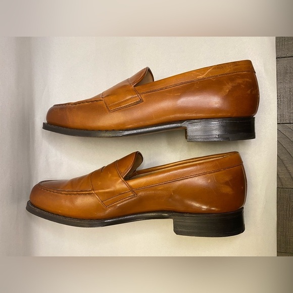 Cheaney brown/tan leather penny loafers old money classic - Picture 5 of 11